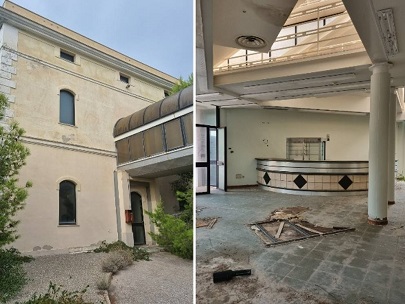 La caserma Bombardi dentro la Colonia Agricola di Pianosa